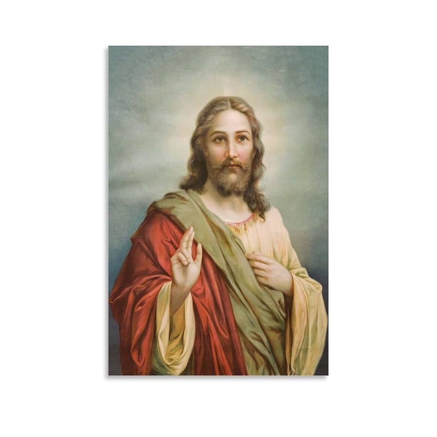 Amazon.co.jp: 現代美術の肖像画イエスキリスト 絵画 ポスター